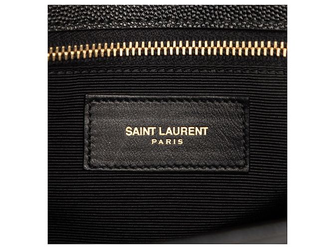 Borsa a tracolla messenger in pelle nera Saint Laurent Nero - vista 7