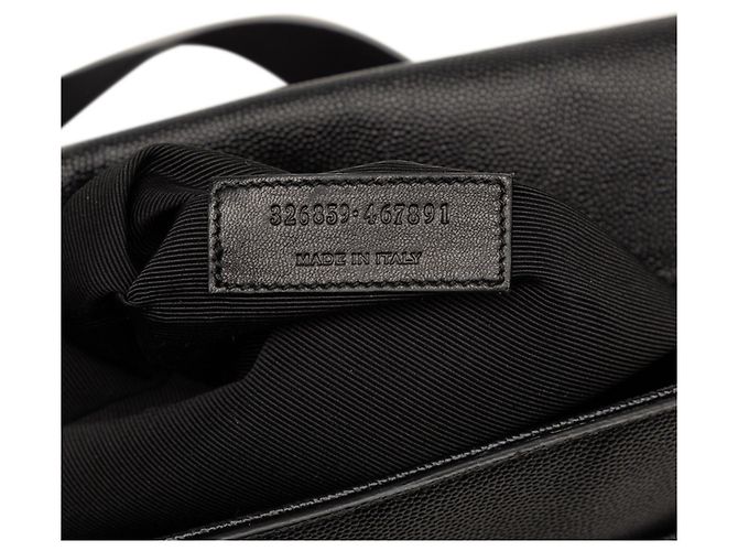 Borsa a tracolla messenger in pelle nera Saint Laurent Nero - vista 8