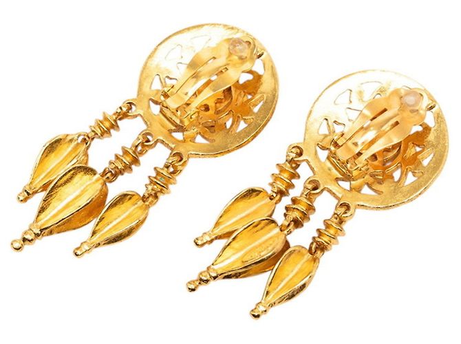 Chanel Vintage Coco Mark Ohrringe Golden - Ansicht 2