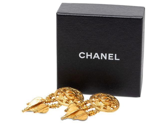 Chanel Vintage Coco Mark Ohrringe Golden - Ansicht 4