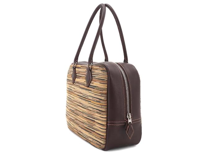 Hermès Borsa Hermes Plume 28 Marrone Multicolore - vista 3