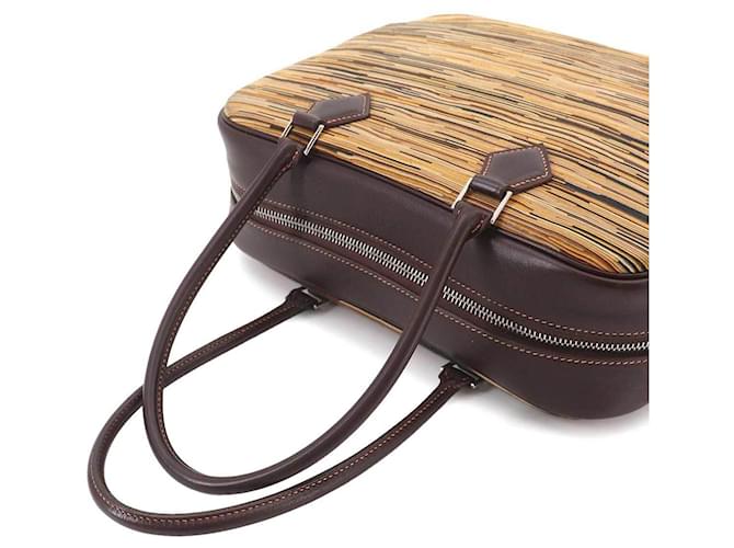 Hermès Borsa Hermes Plume 28 Marrone Multicolore - vista 5