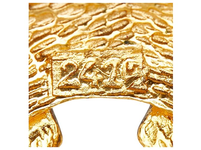 Orecchini a clip rotondi Chanel Coco Mark D'oro - vista 4