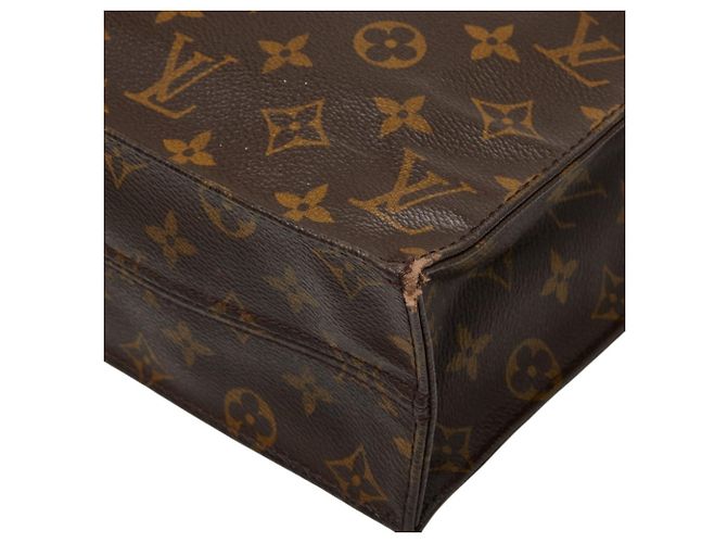 Bolso Louis Vuitton Monogram Sac Plat Castaño - vista 4