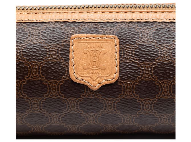 Céline Celine Marrón Macadam Lona Recubierta Crossbody Castaño - vista 5