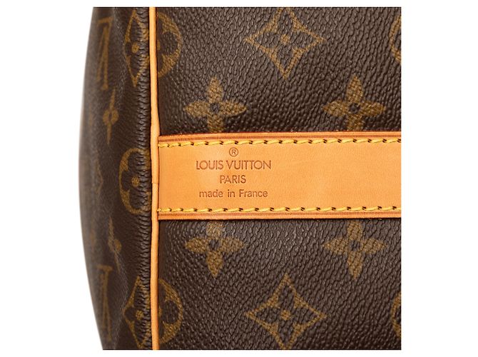 Louis Vuitton Marrone Monogram Keepall Bandouliere 55 - vista 5