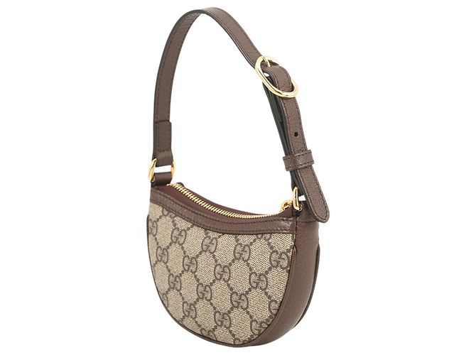 Borsa Gucci Beige Mini GG Supreme Web Ophidia - vista 2
