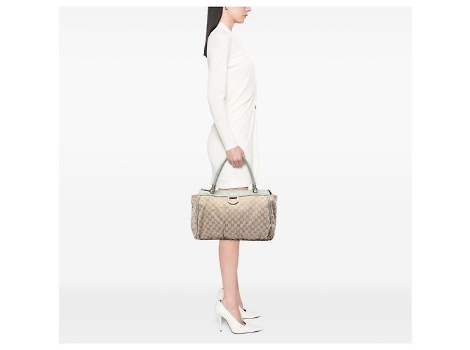 Tote Abbey GG Canvas beige Gucci con anello a D - vista 6