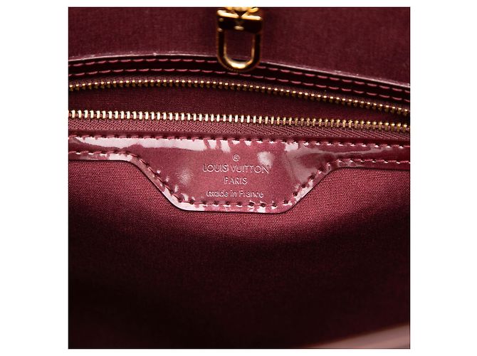 Louis Vuitton Red Monogram Vernis Avalon MM Rosso Bordò - vista 5