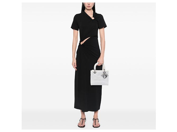 Dior Cannage Lady D Lite aus Canvas weiß, Größe Medium - Ansicht 5