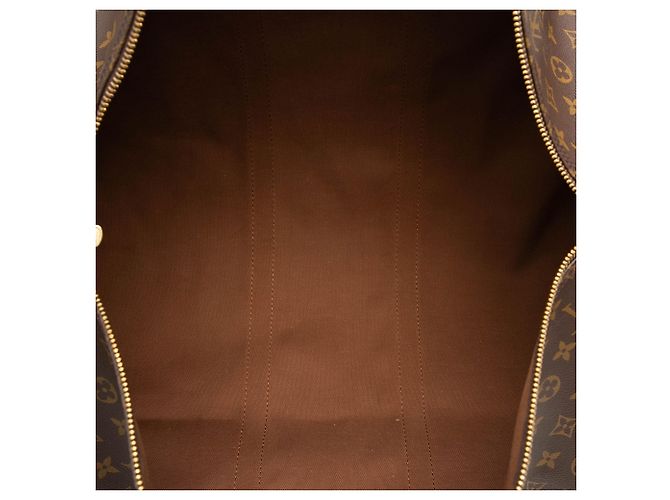 Louis Vuitton Marrone Monogram Keepall Bandouliere 55 - vista 4