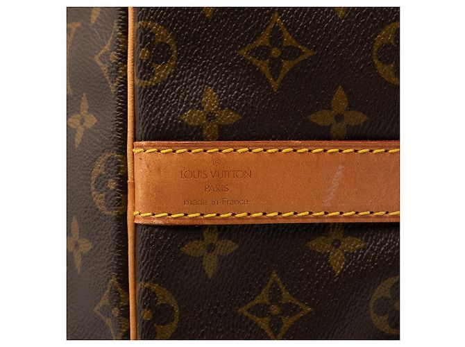 Louis Vuitton Marrone Monogram Keepall Bandouliere 55 - vista 6