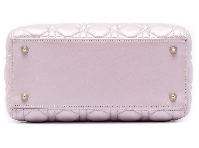 Dior Rosa Medium Lambskin Cannage Lady Dior Perlato - vista 3