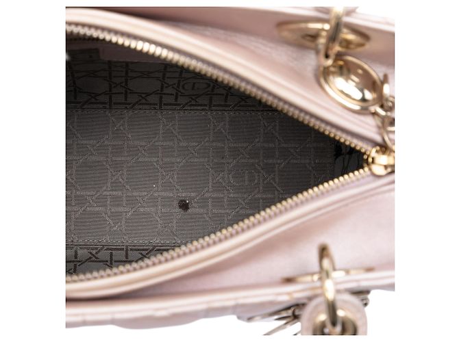 Dior Rosa Medium Lambskin Cannage Lady Dior Perlato - vista 4