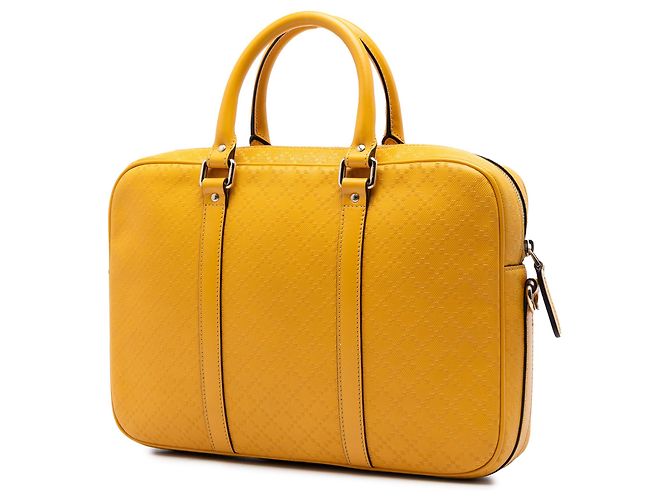Borsa Business Gucci in pelle Diamante Bright gialla Medium Giallo - vista 2