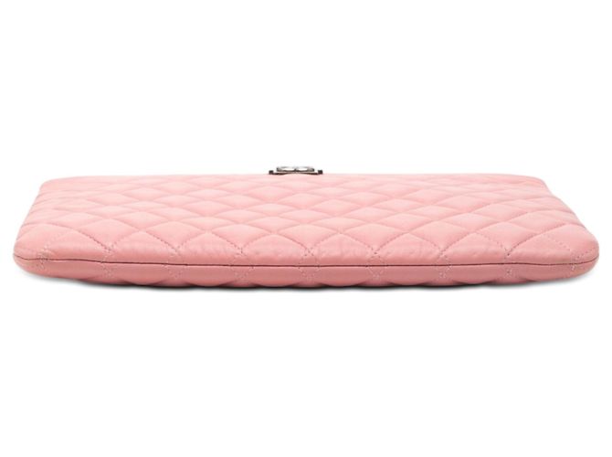 Chanel Rosa Clutch Boy O Case in agnello trapuntato Medium D'oro - vista 3