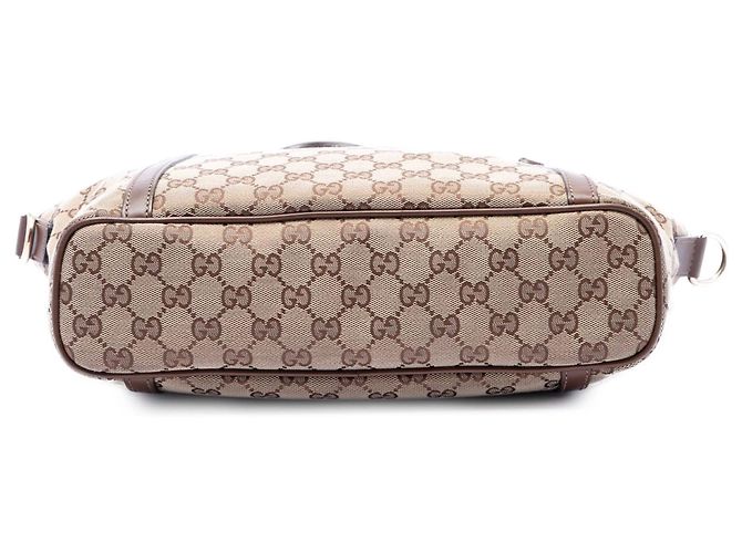 Borsa Tote Convertible Gucci Beige GG Canvas Joy - vista 3