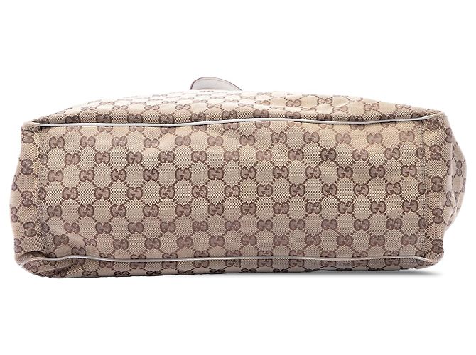 Gucci Positano Tote aus beigem GG Canvas - Ansicht 3