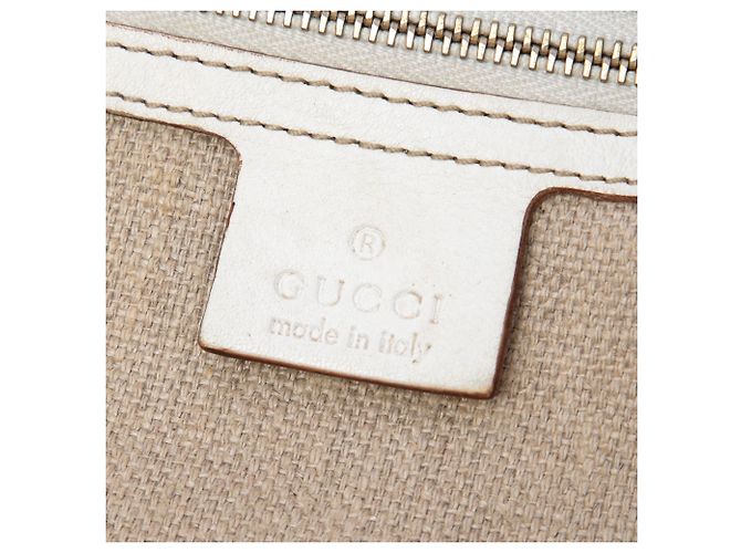 Gucci Positano Tote aus beigem GG Canvas - Ansicht 5