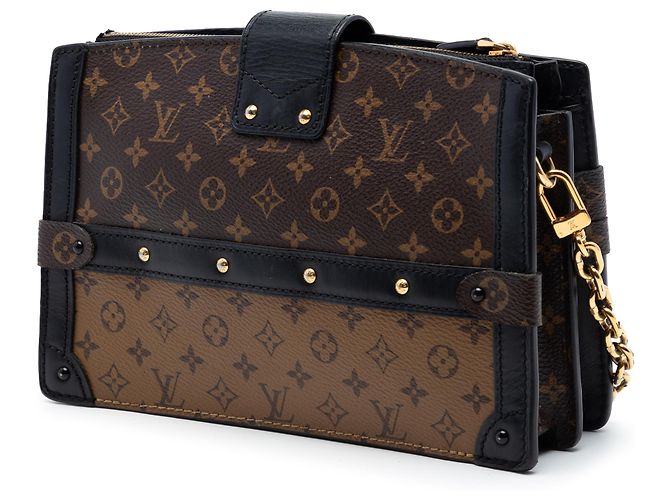 Clutch Louis Vuitton Brown Monogram Reverse Trunk Castaño - vista 2