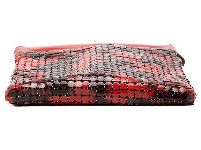 Borsa a tracolla Gucci Red Metal Abstact Lava Chainmail Rosso Bordò - vista 3