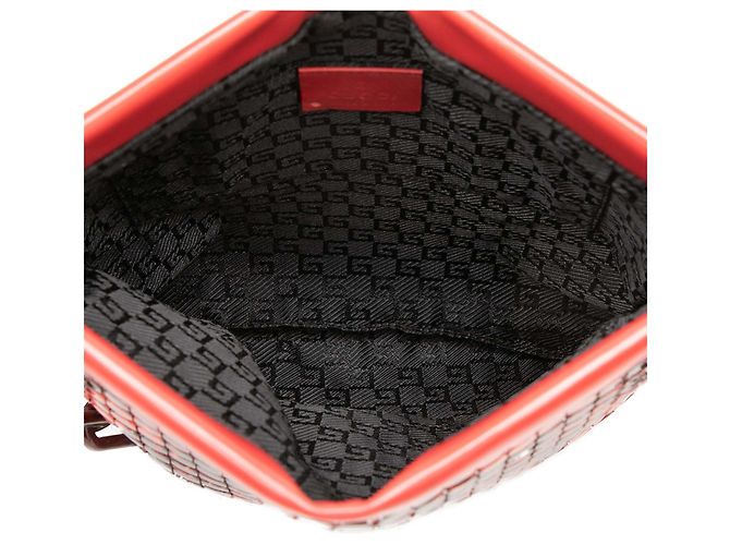 Borsa a tracolla Gucci Red Metal Abstact Lava Chainmail Rosso Bordò - vista 4