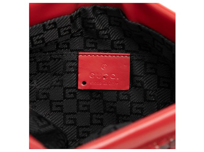 Borsa a tracolla Gucci Red Metal Abstact Lava Chainmail Rosso Bordò - vista 5