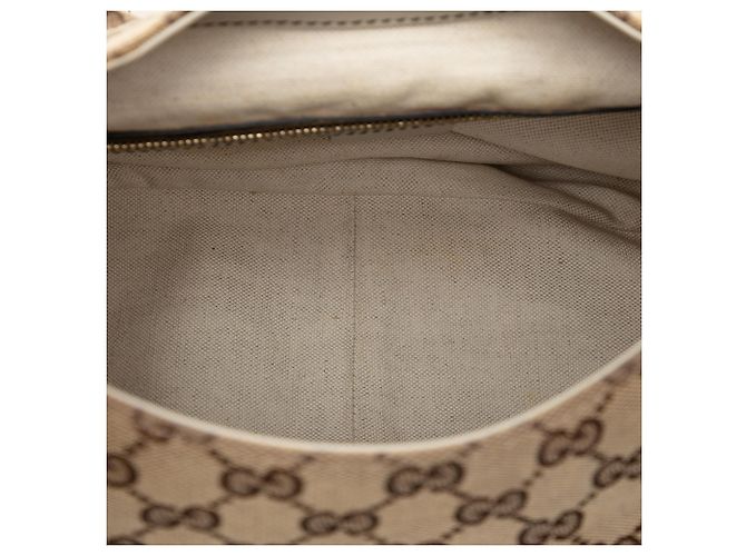 Gucci Beige Medium GG Canvas Emily Flap Satchel - vista 4