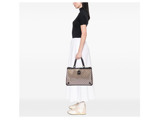Tote Abbey GG Crystal D Ring Beige Gucci - vista 6