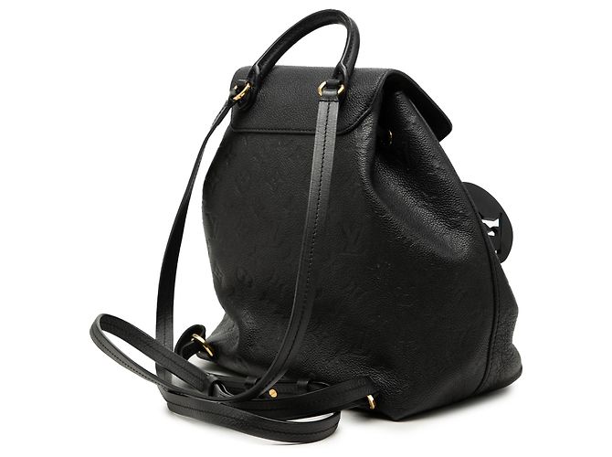 Zaino Louis Vuitton Black Monogram Empreinte Montsouris PM Nero - vista 2