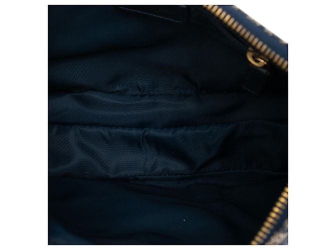 Dior Blue Diorissimo Trotter Canvas Double Saddle Crossbody Blu navy - vista 4