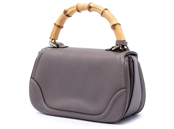 Borsa Gucci New Bamboo in pelle marrone Medium Taupe - vista 2