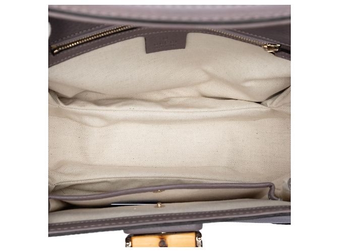 Borsa Gucci New Bamboo in pelle marrone Medium Taupe - vista 4