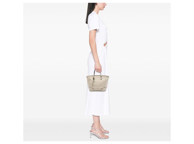 Borsa Gucci White Small Guccissima Bree Satchel Bianco Bianco sporco - vista 6