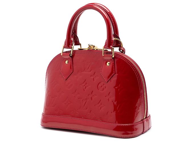 Louis Vuitton Alma BB in Vernis Monogram Rosso - vista 2