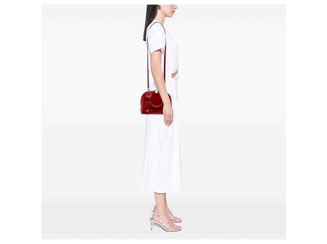 Louis Vuitton Alma BB in Vernis Monogram Rosso - vista 6