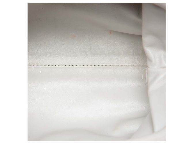 Bottega Veneta White Boucle Raffia The Mini Pouch Crossbody Bianco Crudo - vista 4