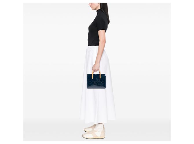 Louis Vuitton Blue Monogram Vernis Catalina BB Blu scuro - vista 5