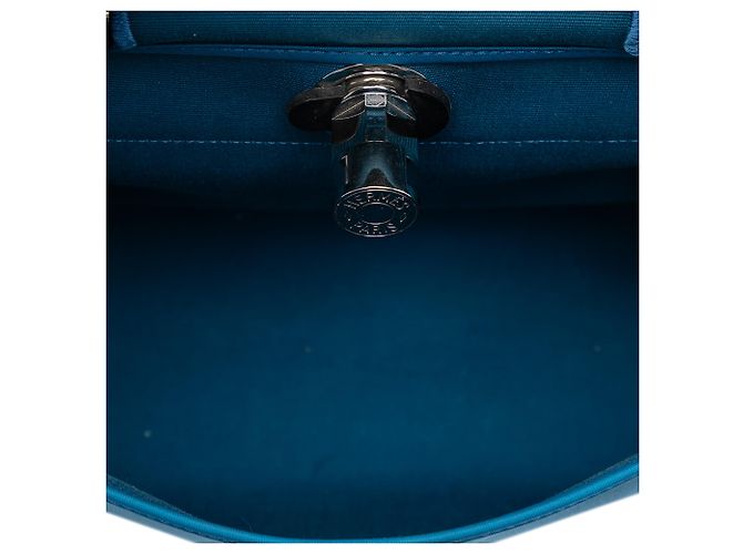 Hermès Blue Toile Herbag Zip 31 - vista 4