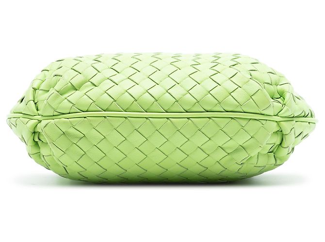 Borsa a tracolla Bottega Veneta in nappa verde Intrecciato - vista 3