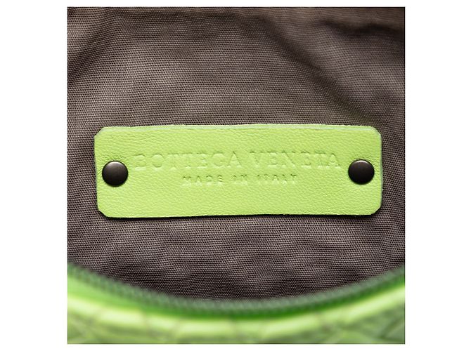 Borsa a tracolla Bottega Veneta in nappa verde Intrecciato - vista 5
