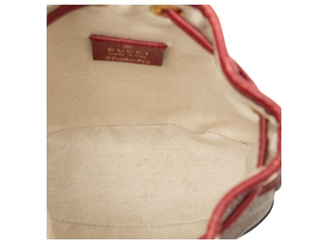 Borsa a secchiello Gucci Beige Micro GG Supreme Doraemon - vista 4