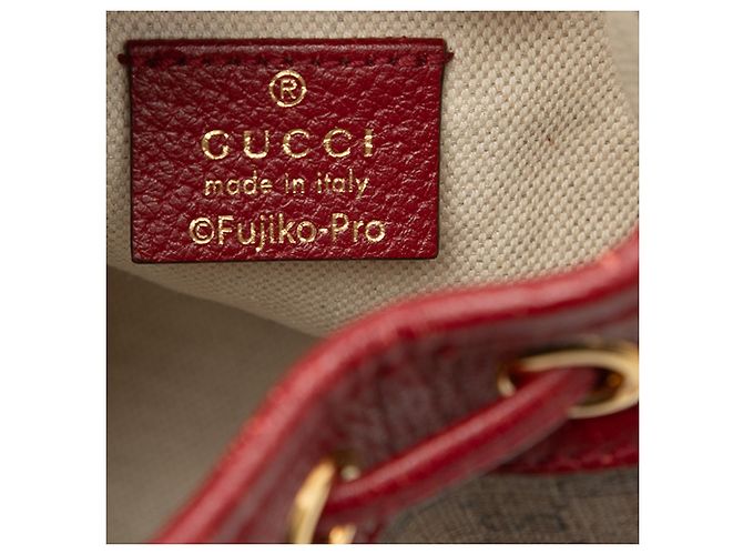 Borsa a secchiello Gucci Beige Micro GG Supreme Doraemon - vista 5