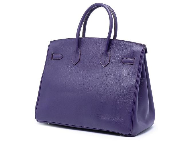 Hermès Purple Epsom Birkin Retourne 35 Porpora - vista 2