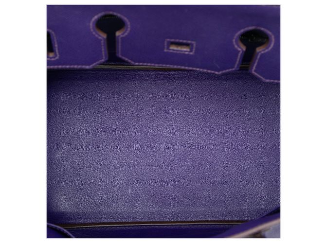 Hermès Purple Epsom Birkin Retourne 35 Porpora - vista 4