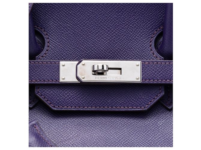 Hermès Purple Epsom Birkin Retourne 35 Porpora - vista 5
