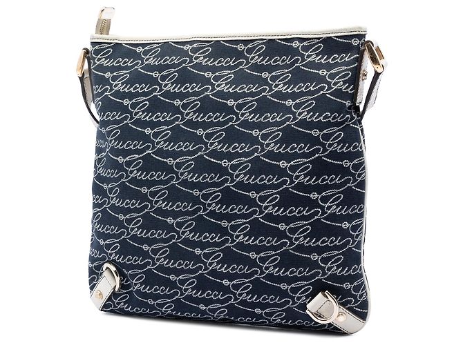 Gucci Blue 85th Anniversary Denim Abbey D Ring Crossbody Blu scuro - vista 2