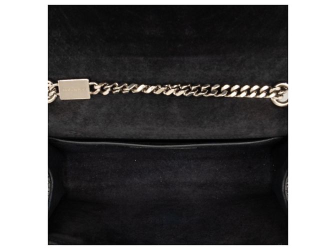 Saint Laurent Borsa a tracolla Kate Small in pelle di vitello metallizzata argento con motivo chevron - vista 4