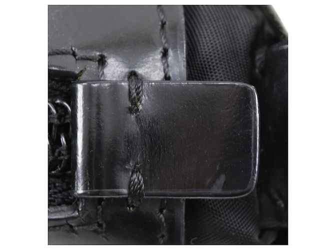 Borsa a tracolla Prada Black Canapa Logo Tessuto Nero - vista 11