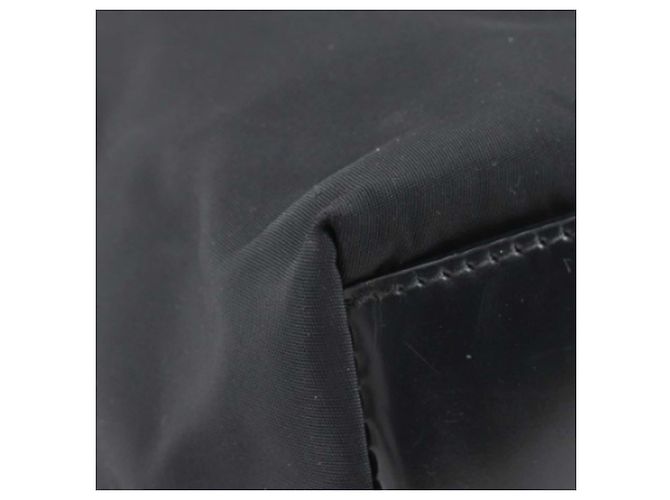 Borsa a tracolla Prada Black Canapa Logo Tessuto Nero - vista 17